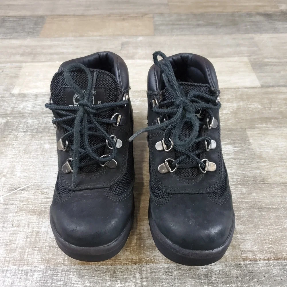 Timberland Premium WP Boots Little Kids Sz 1 1M Black Nubuck‎